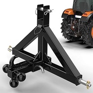 3 Point 2" Trailer Hitch Receiver and Trailer Ball Hitch with Hook Heavy Duty Tractor Drawbar 3 Pt Q