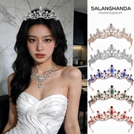 SALANGHANDA Briadal Rhinestone Crown Women Girls Pageant Crown For Wedding Party Pageant Tiara Crown