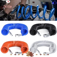 FKILLA Air Compressor Hose Tube, With Connector Flexible PU Air Compressor Hose, Scalable Spring Too
