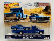 Hobby Store xe mô hình Hot Wheels Team Transport Ford Mustang Boss 302 Retro Rig