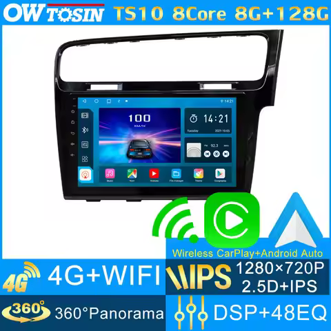 TS10 8Core 8G+128G 1280*720P Android 10 Car Multimedia Player For For Volkswagen VW Golf 7 MK7 RHD 2