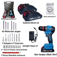 MAKITA Mesin Bor Listrik Multifungsi Tanpa Sikat Li-Ion Kapasitas Besar 72V