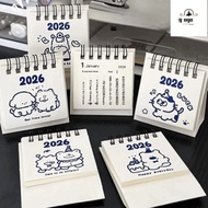 GOGOU 2026 Desk Calendar, Mini Cartoon Coil Calendar,  Portable Calendar Plan Book Desktop Ornaments