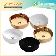 Sorento Bathroom Colour Coated Basin Ceramic Table Top Counter Top Basin Package SRTWB1413 / SRTWB14