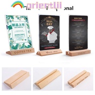 ORIENTLIIY Table Top Sign Holder, Acrylic A4/A5/A6 Menu Display Stand, High Quality Double Sided with Wood Base Picture Card Frame Wedding