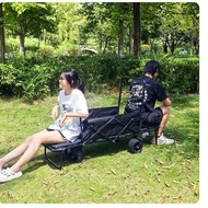 Camper Outdoor Trolley Foldable Outdoor Trolley Picnic Trolley Camp Trolley Trailer Camping Convenie