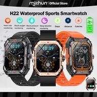 MJSHUN Smart Watch Men 2.02" Screen Bluetooth Call Waterproof IP68 SPO2/BP/HR Fitness Tracker jam ta