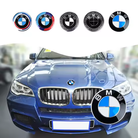 1pcs 74/82mm Car Hood Front Rear Trunk Emblem Sticker Badge Replacement For BMW 1 3 5 7 Series M M5 