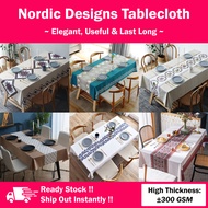 🔥 Heat Resistant 🔥 Nordic Style PVC Tablecloth Table Cover Kain Meja Europe Style Tablecloth 欧美桌布 PV