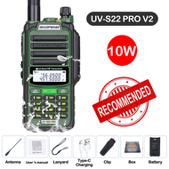 Baofeng วิทยุสื่อสาร UV-S22 PROIP68 V2กันน้ำกำลังสูงสายคู่136-174/400-520 S22วิทยุ MHz Ham อัปเกรดเค