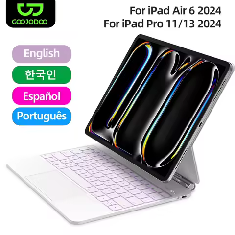 Magic Keyboard for iPad Pro 13 2024 case iPad Air 6 for iPad Pro 11 inch for iPad Air 4 Air 5 10.9 P
