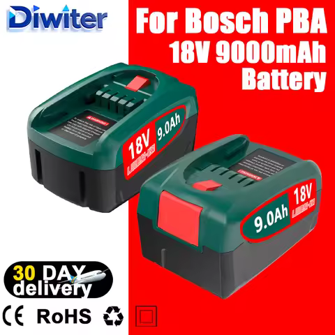 9000mAh For Bosch PBA Rechargeable Battery 18V For Bosch Power Tools AL1880CV AL1810CV AL18815CV AL1