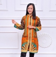 ATASAN TUNIK BATIK WANITA MODERN MODEL TERBARU KEKINIAN 2021 RESLETING DEPAN BAJU PESTA CANTIK dan E