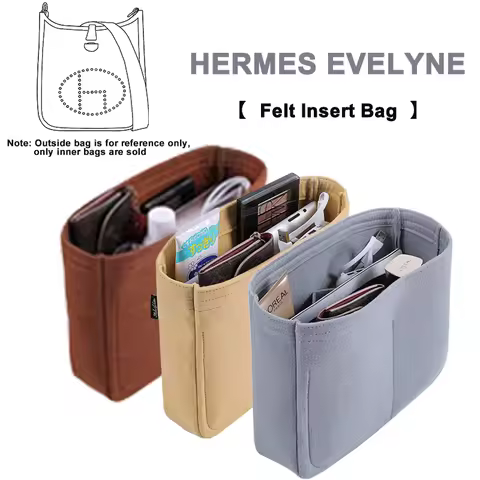 EverToner For H Evelyne 16 29 33 Insert Bag Felt Makeup Organizer Bag Inner Purse Portable Base Shap