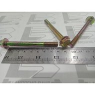 M8 x 80 Flange Bolt Yellow 12 Key Tread Bolt/ 8cm Length M8x80