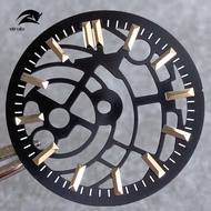 MATELION Đen/Bạc 29mm Đồng Hồ Rỗng Mặt Số Cho NH35/NH38/NH70/NH72 Phong Trào Thợ Lặn Đồng Hồ Nam Phụ