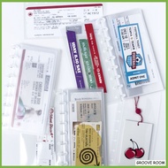 Lucalab Disc Ring Ticket Book Album Binder Clear 20 Pockets Boarding Pass Concert Receipt Storage