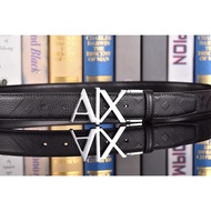 Ready Stock Ax Letter Belt Brand Men's Genuine Leather Belt Genuine Leather Cowhide Belt Korean Vers