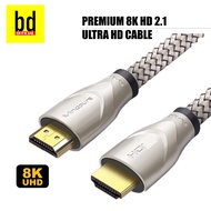 8K 60HZ HD Cable 2M Ultra HD 48Gbps High Speed HD Braided Cord 4K120Hz Compatible with TV PS4 PS5 Mo