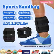【local stock】Ankle Weights Wrist Weights Sand bag Wrist Arm Leg Exercise [0.5KG 1KG 1.5KG 2KG]