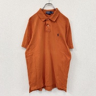 Ralph Lauren POLO 短袖 Polo 衫，帶刺繡標誌，橙色，XL 碼，古著
