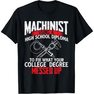 Machinist Using A High School Diploma - Cnc Machine Operator Gift Unisex T-Shirt