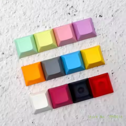 20 Pieces DSA Keycap Blank Personality Supplement 1U Keycaps Multiple Color for Mechanical Keyboard 