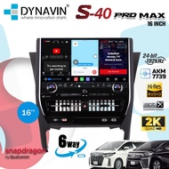 Toyota Alphard Vellfire Agh30 Dynavin S40 PRO MAX 16 INCH Android Player