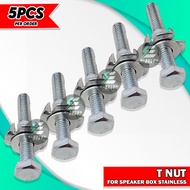 5PCS T NUT SCREW BOLT FOR SPEAKER BOX SOUND SYSTEM BAFFLE BOX T SCREW STAINLESS FLIGHT CASE TOURCASE