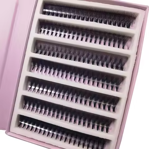 Customized Private Label Handmade Pointy Base Lash Fans 4D to 12D 0.05 0.07 1000 Fans Pre Made Fan E