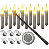 AU-12PCS With Wand Remote Magical Floating Candle Flameless Hanging Candles For Christmas Decor