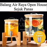 Balang Air Raya Kaca Air Balang Water Dispenser Sejuk Panas Glass Beverage Dispenser Water Dispenser