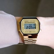 Casio นาฬิกาผู้หญิง รุ่น A168WG-9W - Gold watch คาสิโอ