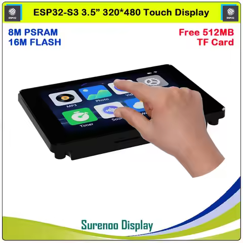 Guition HMI W5 ESP32-S3-N16R8 3.5 Inch 320x480 IPS LCD Display Module Touch Screen WiFi Bluetooth PS