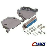 DB25 Female Solder Connector Kit Plastic Hood Cover - CON-DB25FCV