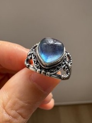 星光 海藍寶S925通體純銀愛心戒指 Starlight Aquamarine S925 Sterling Silver Ring,rings,Earrings,earring,bracelet,br