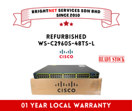 [READY STOCK] Refurbished Cisco WS-C2960S-48TS-L Switch 48 x 10/100/1000 Ports - Gigabit Ethernet Sw
