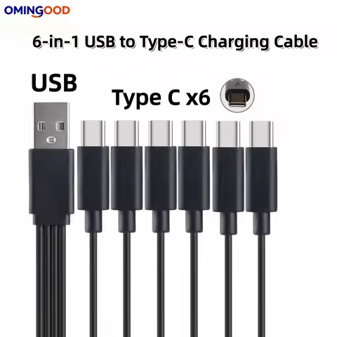 NEW 4 IN1 /6 IN 1USB C Cable 0.2M 2A USB to Type-C Charging Port For Type-C Mobile Phone Charging Ca