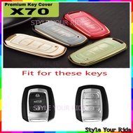 2022 NEW Premium TPU Car Key Cover Proton X50 X70 Sarung Kunci Accesories Aksesori Keychain Leather Strap Remote Cover