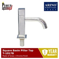 ARINO T-1017B | Square Basin Pillar Tap | L140 x W44.5 x H178mm | WELS: 0 Tick/Export Only | 1 Year 
