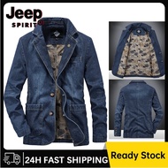 JEEP SPIRIT Denim Jacket Men's Casual Business Jacket
