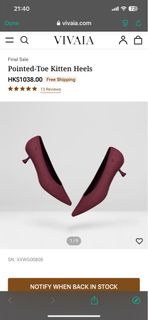 Vivaia Shoes Comfy Size 38 Red 紅色矮踭鞋