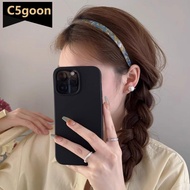 C5GOON Elegant High End Acetic Acid Hairband For Women Non Clamping Ear Marble Pattern Anti Slip Hea