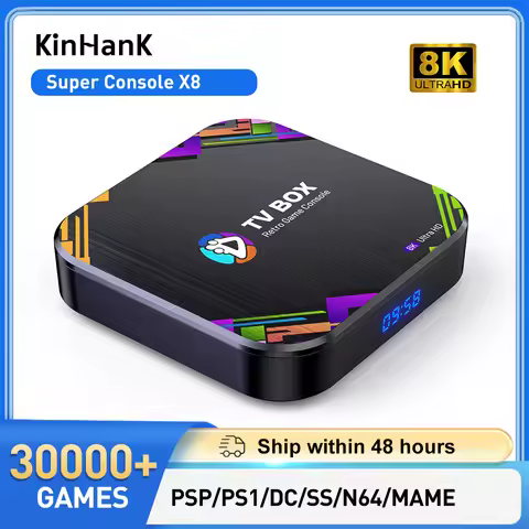 KINAHNK Super Console X8 Retro Video Game Console 30000 Video Games for Emulator PSP/PS1/DC/SS/N64/M