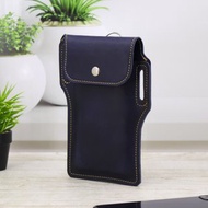 手工製作男款藍色 iPhone 保護殼/皮革手機殼/腰帶手機支架