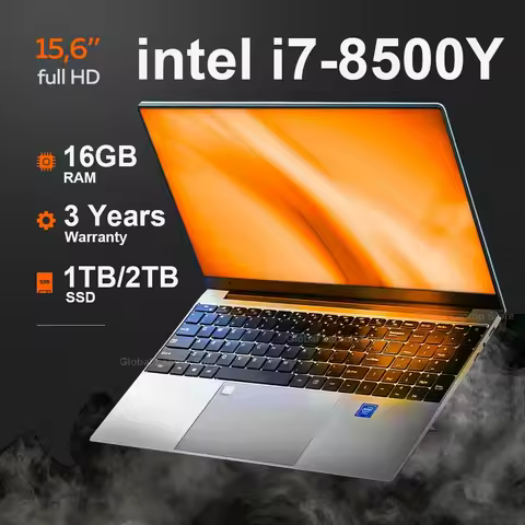 15.6 inch Portable i7 Laptop Fingerprint Unlock Notebook 16GB 1TB Windows 11 Gaming Laptops Computer