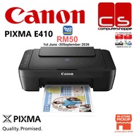 Canon PIXMA E410 Compact All-In-One Multifunction Printer(PRINT/SCAN/COPY)TNG RM50 (Redeem Code:POWE