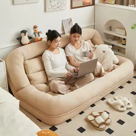 Lazy sofa Human Kennel, Lie Down & Sleep, Single Foldable Sofa Bed, Small Apartment Bedroom Dual-Pur