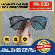 TERLARIS Kacamata Minus Cat Eye Photocromic Wanita Kekinian Gaya Untuk Hijab