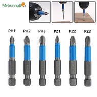 Electric Impact Screwdriver Bit Set PH1 PH2 PH3 PZ1 PZ2 PZ3 Non slip 50mm Length